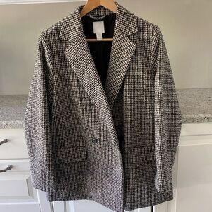 H&M lined wool blacker jacket size medium